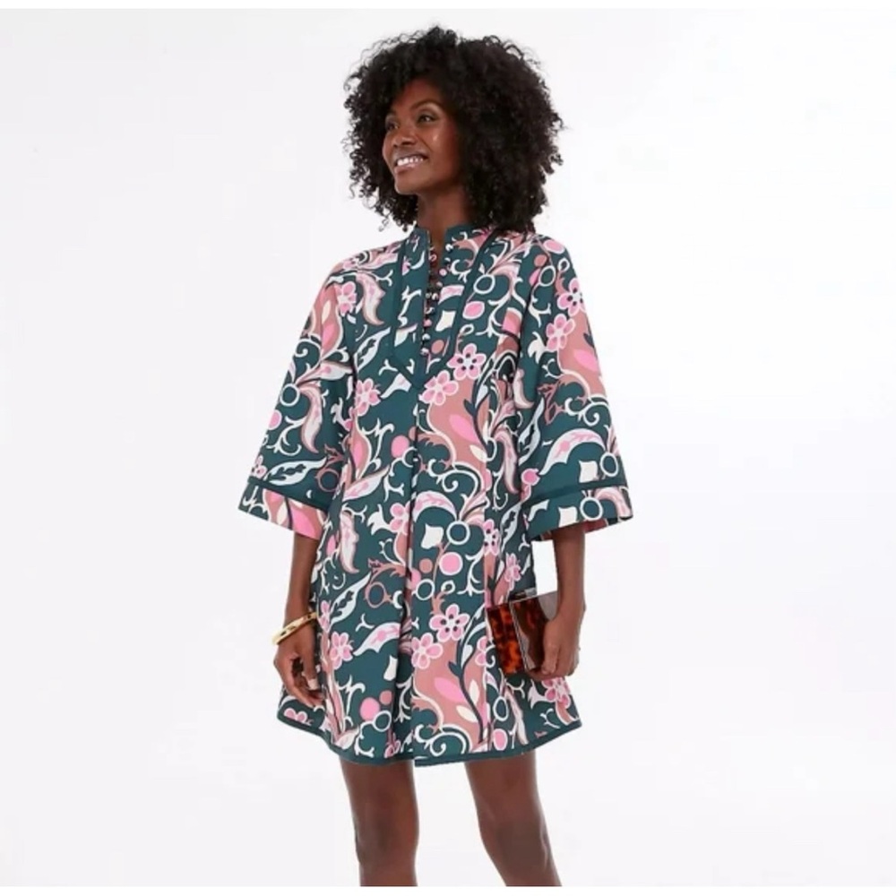 Tuckernuck Pink and Green Floral Mini Dress
